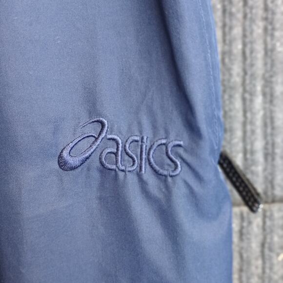 Asics HTF Athletic Windbreaker Track Men Pants Blue - Picture 3 of 8